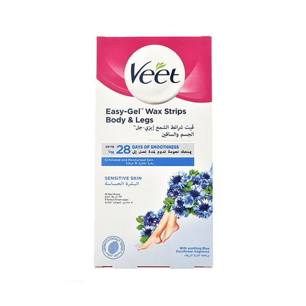 نوار موبر بدن ویت مخصوص پوست حساس حاوی گل ذرت آبیVeet Body Wax Stripes For Sensitive Skins