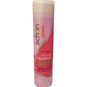 شامپو ضد ریزش و تقویت کننده شون حاوی عصاره رز و رزماری مناسب انواع مو ۴۰۰ میلی لیتر Schon Anti Fall Shampoo With Rose And Rosemary Extract For All Hair ۴۰۰ ml