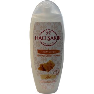 شامپو حجم‌دهنده عسل ۲در ۱ حاجی شاکر ۵۰۰ میل Haji Shaker 2 in 1 honey volumizing shampoo 500 ml