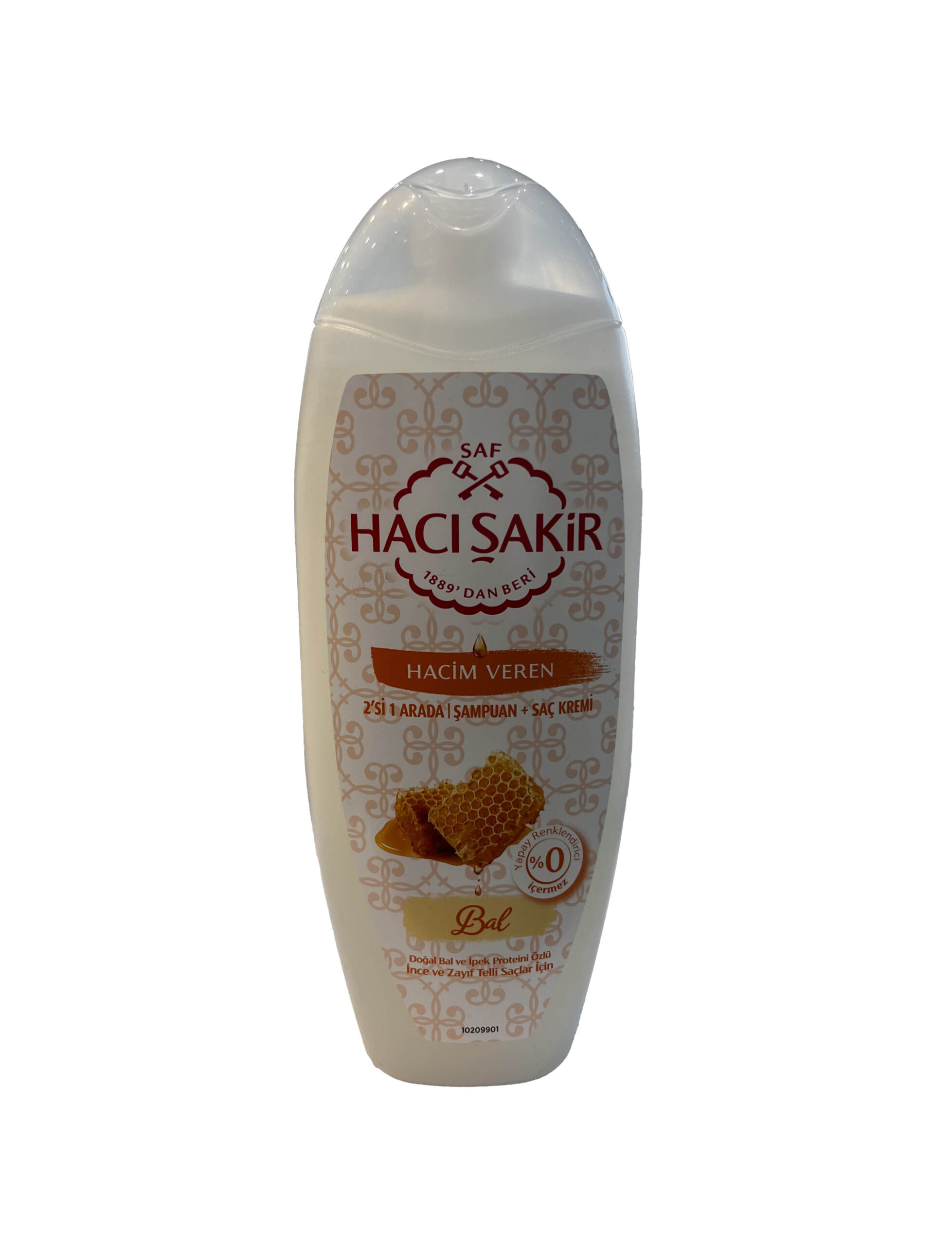 شامپو حجم‌دهنده عسل ۲در ۱ حاجی شاکر ۵۰۰ میل Haji Shaker 2 in 1 honey volumizing shampoo 500 ml
