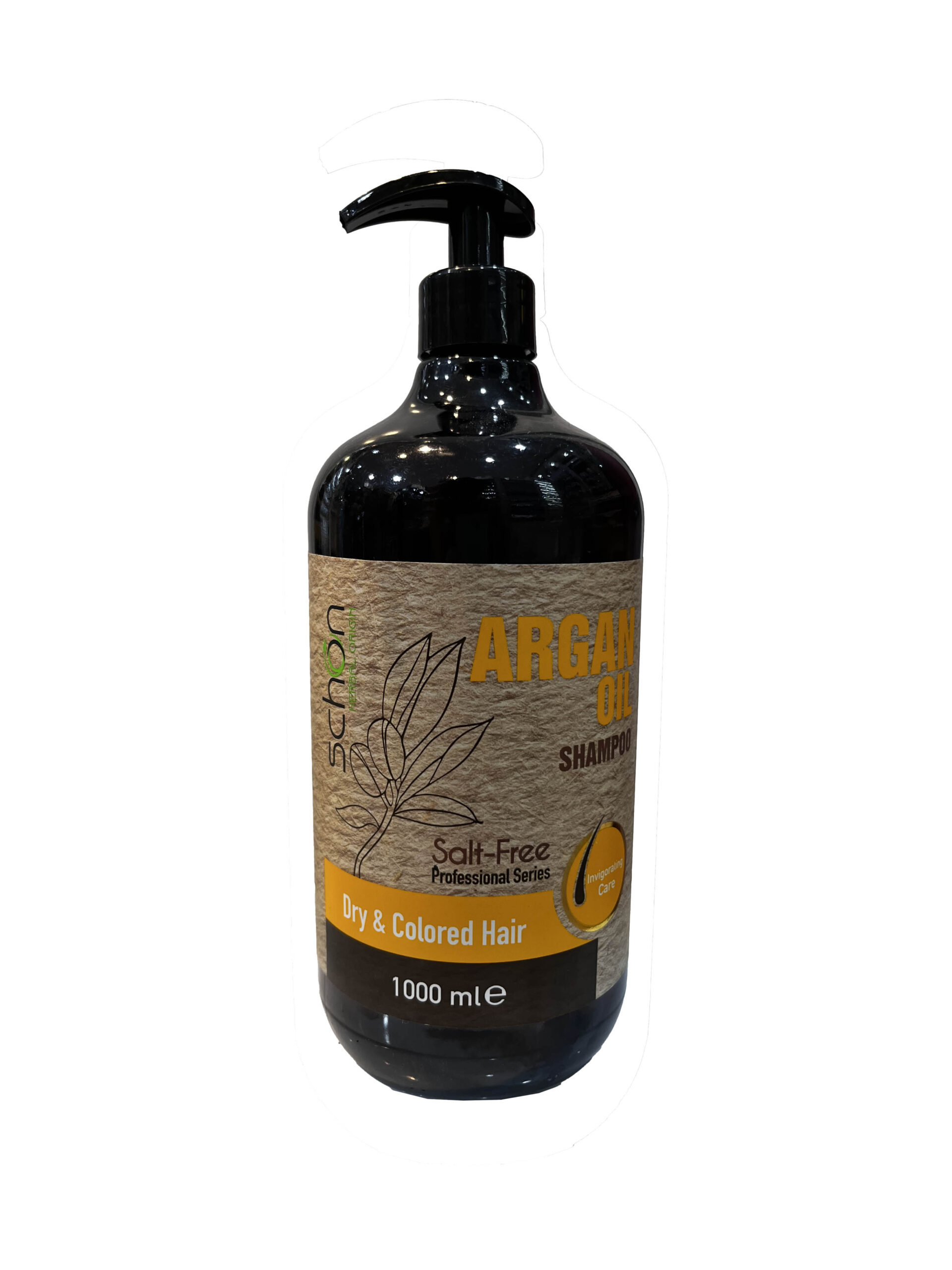شامپو آرگان شون موی خشک و رنگ شده بدون نمک 1000 میل Argan shampoo for dry and colored hair without salt 1000 ml
