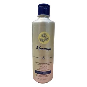 شامپو مغذی و انرژی بخش ۶ مورینگا امو مناسب انواع مو به‌ ویژه کراتینه400میل  Moringa EMO Nourishing and Energizing Shampoo ۶ Sulfate Free all Hair especially Keratin Treated Hair