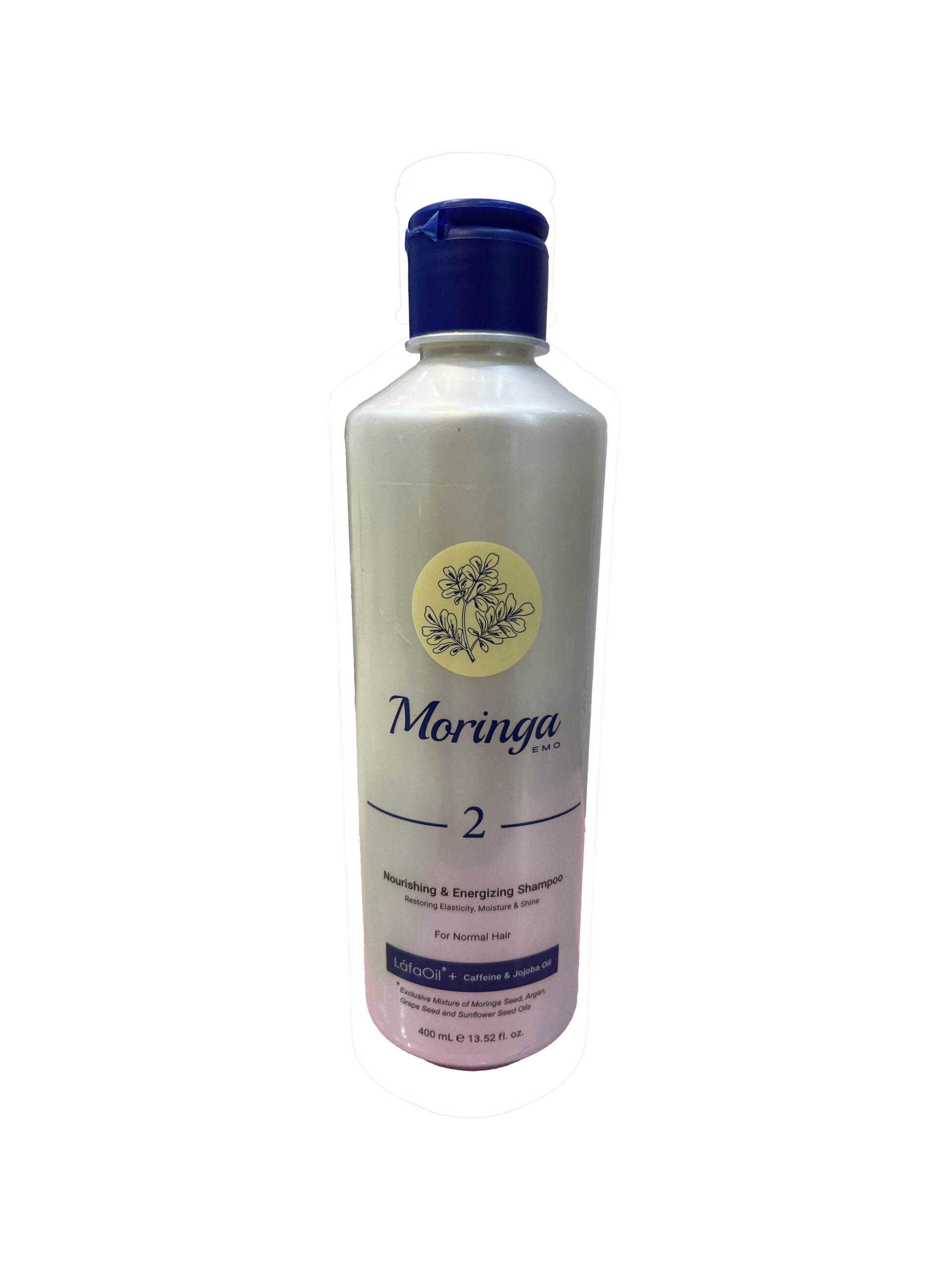 شامپو مغذی و انرژی بخش ۲ مورینگا امو مناسب موهای معمولی400میل Moringa Emo ۲ Nourishing & Energizing Shampoo for normal hair