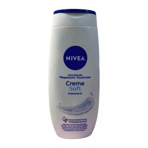 شامپو بدن مراقبتی نیوا با کرم نرم و بادام 250 میلی NIVEA soft and almond care shower cream body shampoo