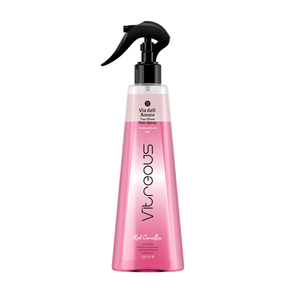 اسپری دو فاز مو ویتروس مناسب موهای فر و مجعد ۲۵۰ میلی لیتر Vitreous Wavy And Curly Two Phase Hair Spray ۲۵۰ ml