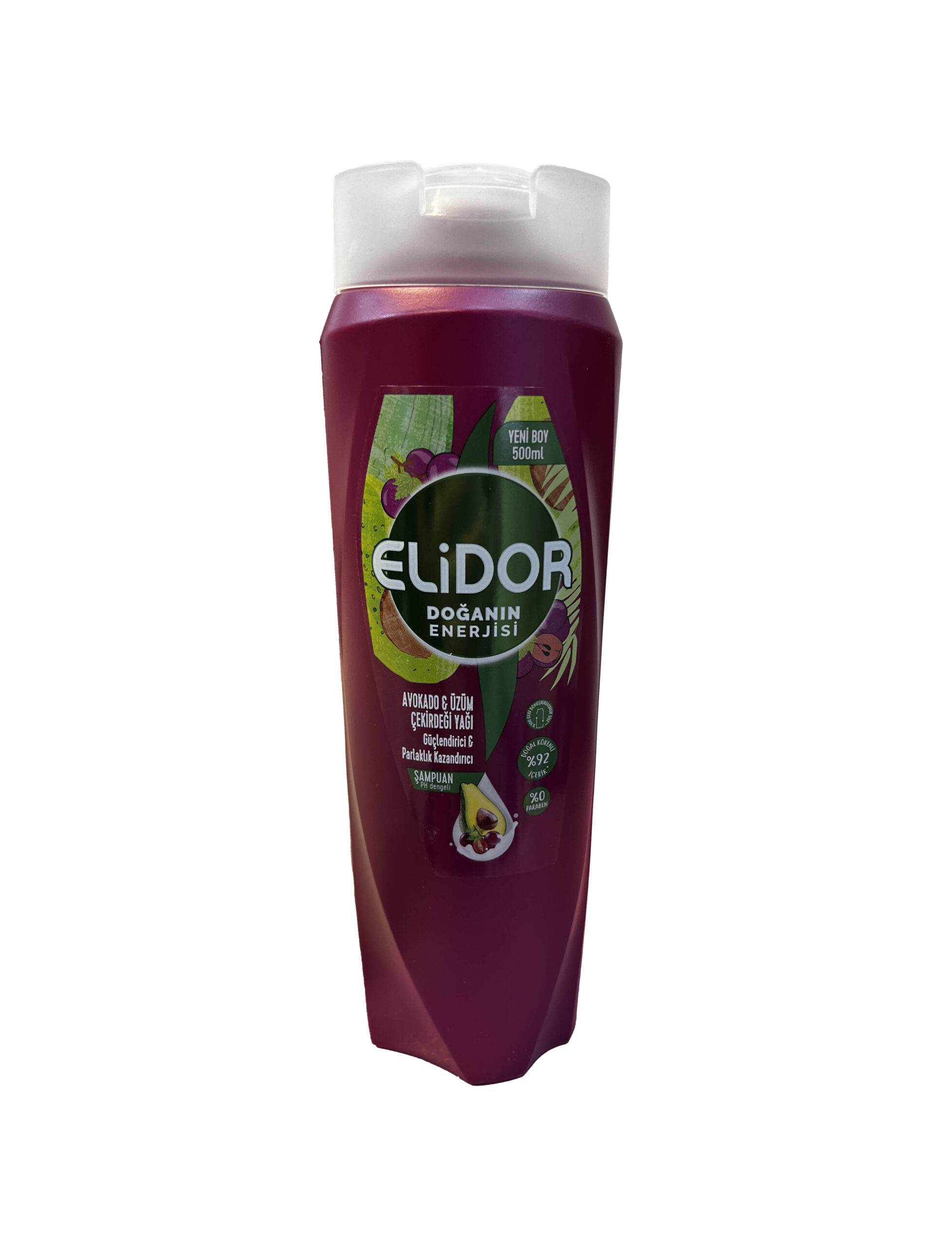 شامپو تقویت کننده مو الیدور حاوی عصاره آووکادو و روغن هسته انگور 500 میل Elidor hair strengthening shampoo containing avocado extract and grape seed oil 500 ml