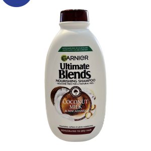 شامپو گارنیر ترمیم کننده مو خشک شیرنارگیل و ماکادمیا 400میلGarnier dry hair repair shampoo with coconut milk and macadamia 400 ml
