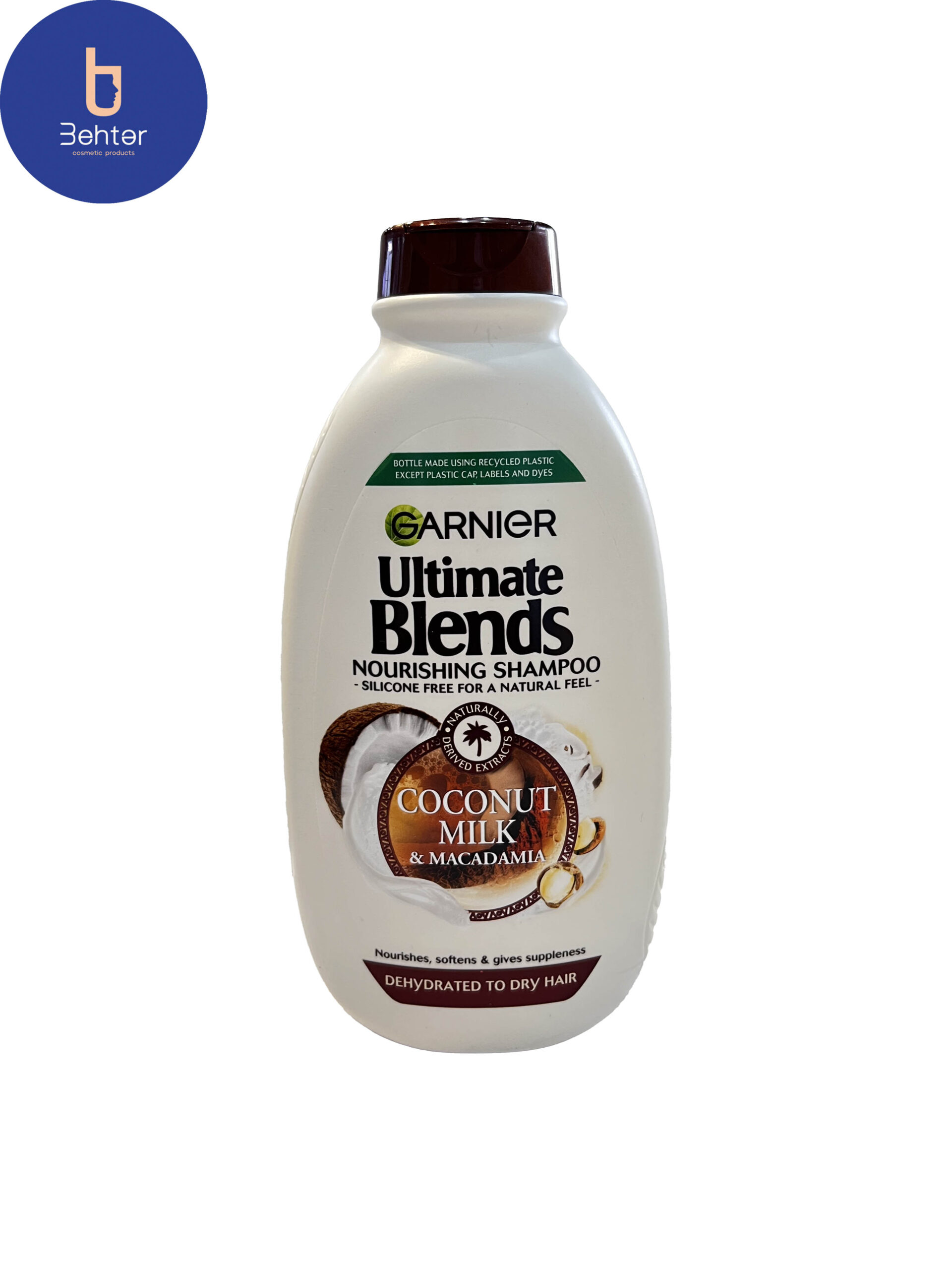 شامپو گارنیر ترمیم کننده مو خشک شیرنارگیل و ماکادمیا 400میلGarnier dry hair repair shampoo with coconut milk and macadamia 400 ml