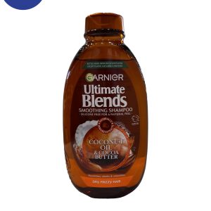 شامپو گارنیر ضد وز,مو خشک روغن نارگیل و کره کاکائو400میل Garnier anti-frizz shampoo, dry hair, coconut oil and cocoa butter, 400 ml