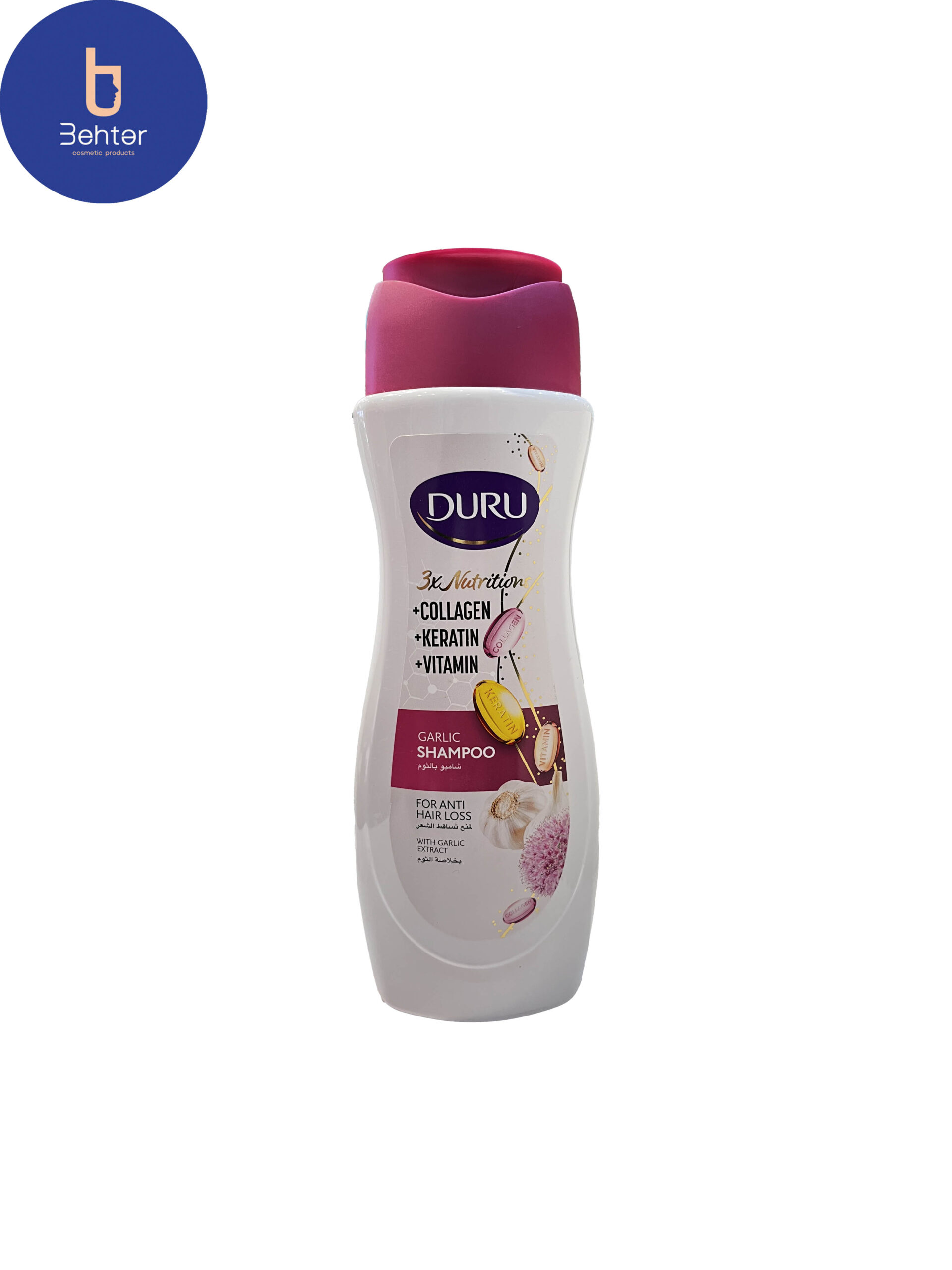 شامپو سر دورو Duru Garlic ضد ریزش مو حاوی عصاره سیر 600 میل Duru Garlic anti-hair loss shampoo containing garlic extract 600 ml