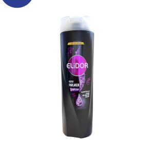 شامپو براق کننده موهای مشکی الیدور حاوی ویتامین E و ملانین 400میلElidor black hair shining shampoo containing vitamin E and melanin 400 ml
