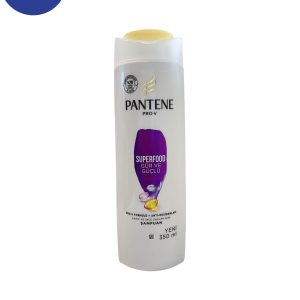 شامپو پانتن ضد موخوره Superfood مناسب موهای ضعیف و شکننده حجم 350میل Pantene Superfood anti-frizz shampoo suitable for weak and fragile hair, volume 350 ml