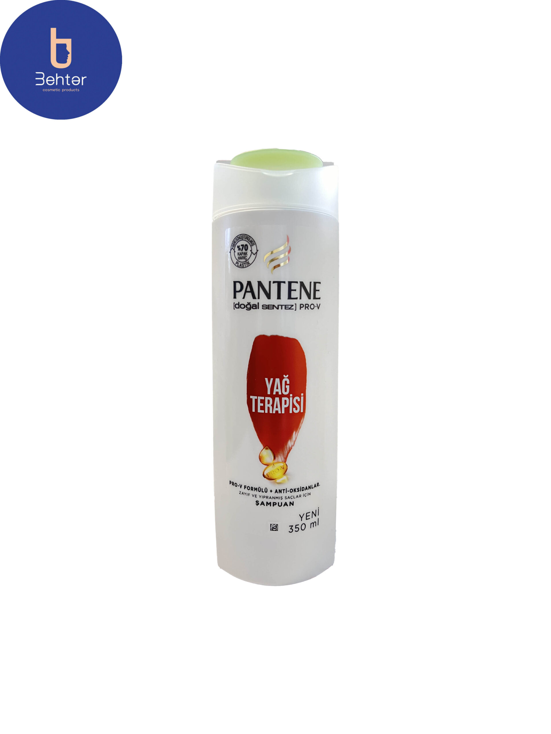 شامپو پنتن مدل Yag Terapisi مناسب موهای ضعیف و آسیب دیده 350 میلPantene shampoo model Kepeğe Kaşı Etiklidir anti-dandruff 400 ml