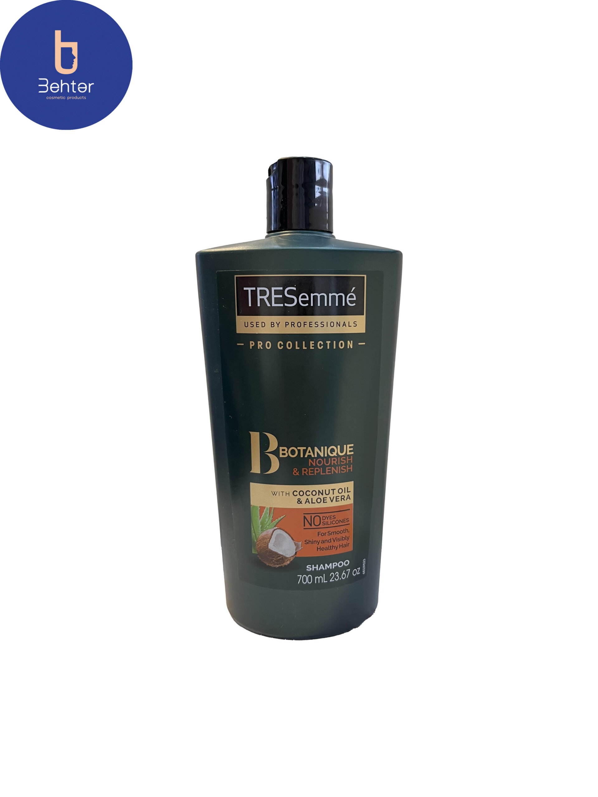 شامپو Tresemme ترزمه حاوی روغن نارگیل و آلوئه ورا 700 میلTresemme restraint shampoo containing coconut oil and aloe vera 700 ml