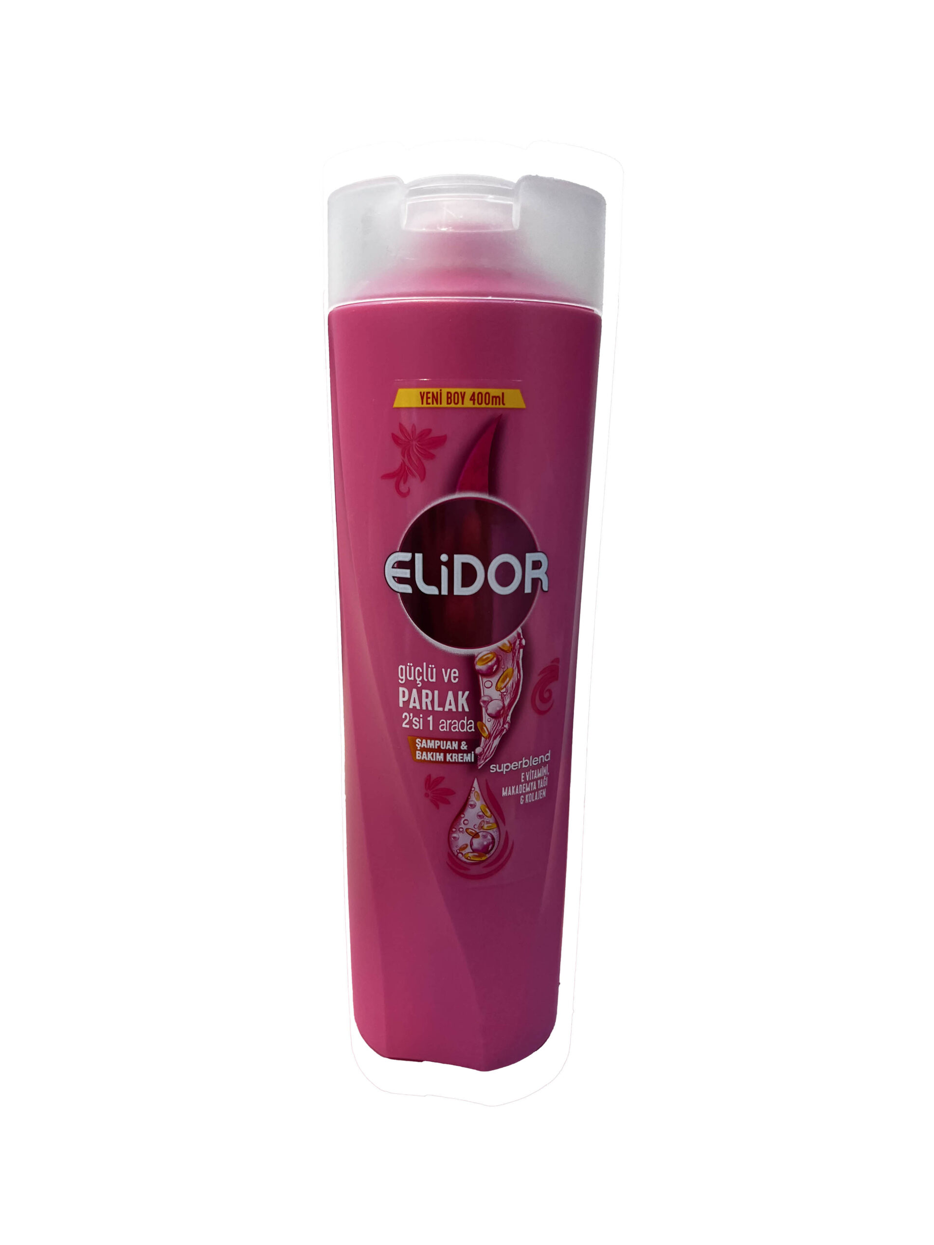 شامپو الیدور صورتی تقویت کننده و براق کننده مو 400میلElidor pink hair strengthening and shining shampoo 400 ml