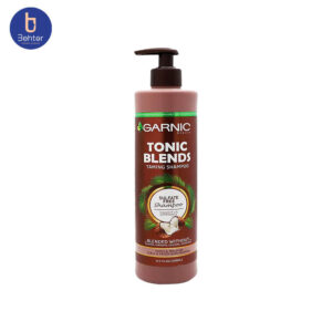 شامپو گارنیک بدون سولفات مناسب موهای مجعد و فر حاوی روغن نارگیل و آناناس500میلGarnic shampoo without sulfate, suitable for curly hair, containing coconut oil and pineapple, 500 ml