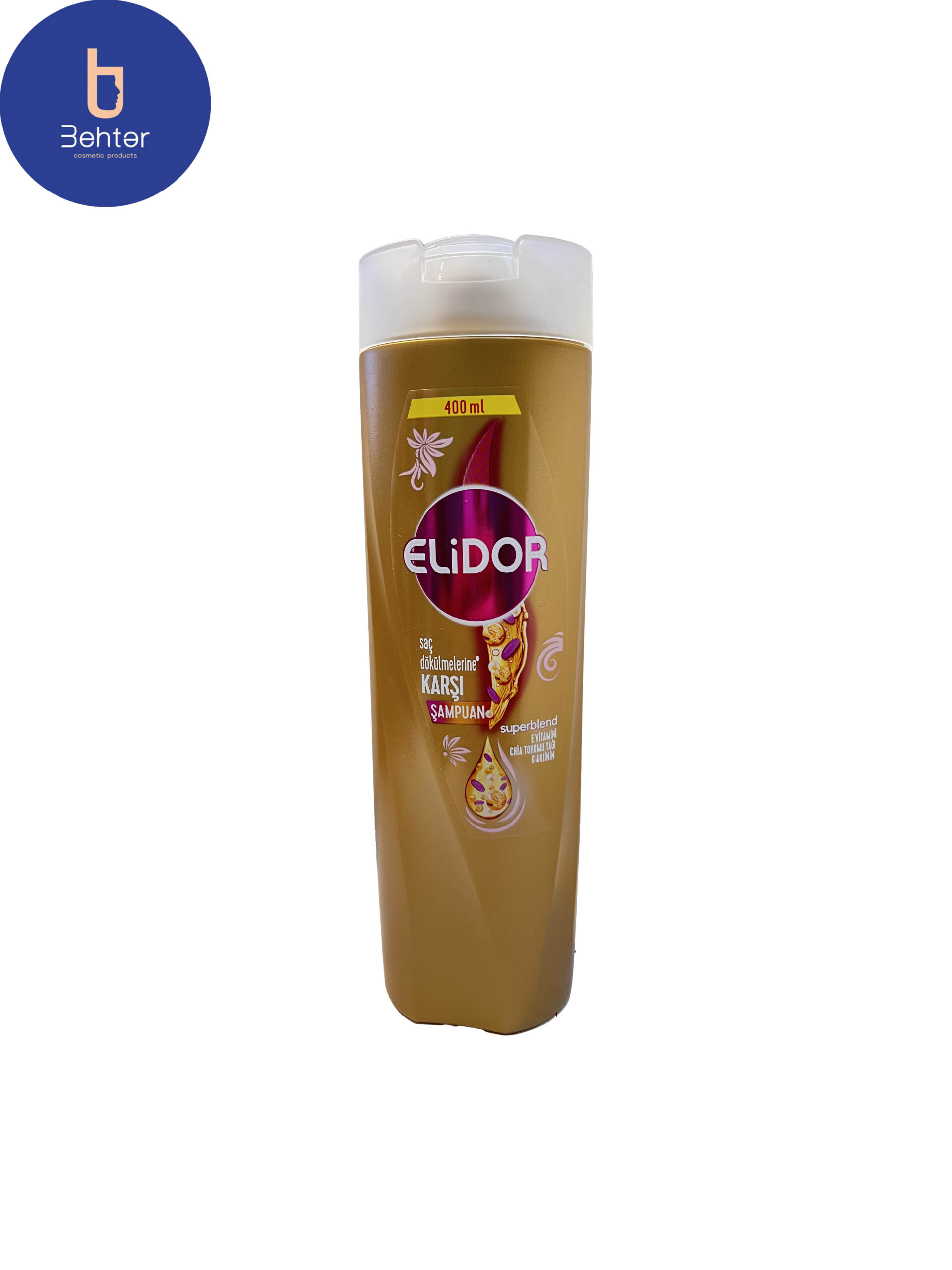 شامپو ضد ریزش مو الیدور حاوی روغن دانه چیا و آرژینین 500 میلElidor anti-hair loss shampoo containing chia seed oil and arginine 500 ml