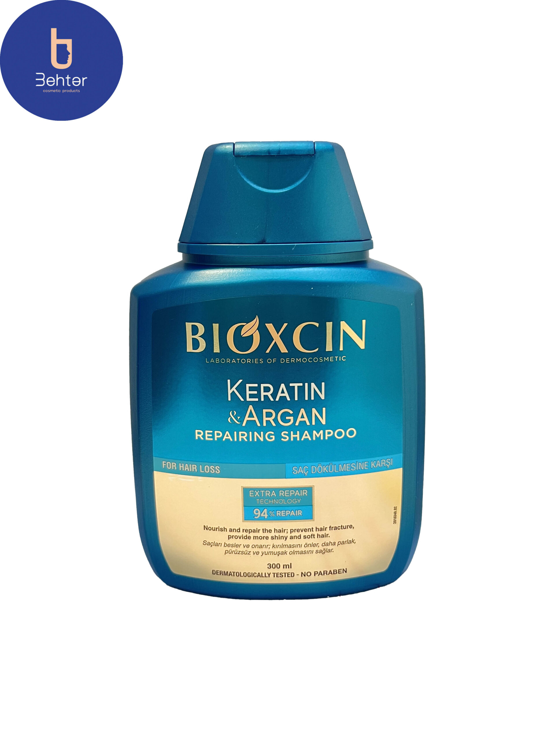 شامپو ضد ریزش بیوکسین حاوی آرگان و کراتین حجم 300 میل Bioxin anti-hair loss shampoo containing argan and keratin volume 300 ml