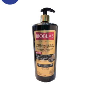 شامپو بیوبلاس مدل Black Garlic Extract ضد ریزش انواع مو حاوی عصاره سیر سیاه 1000میلBioblas Black Garlic Extract anti-hair loss shampoo containing black garlic extract 1000 ml