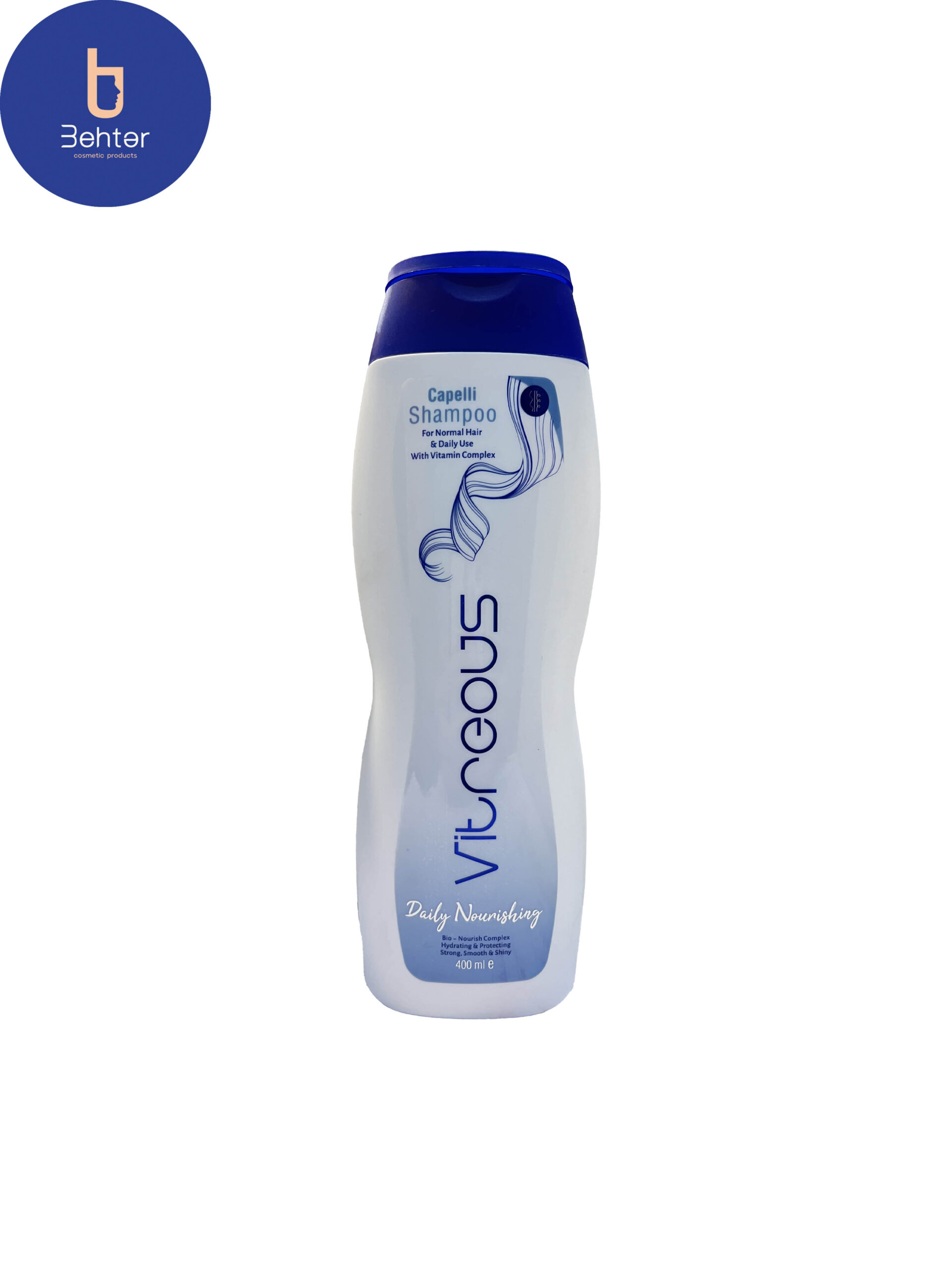 شامپو ویتروس کاپلی حاوی کمپلکس ویتامین موهای معمولی حجم 400 میلی لیتر Vitros Capli shampoo containing vitamin complex for normal hair, volume 400 ml