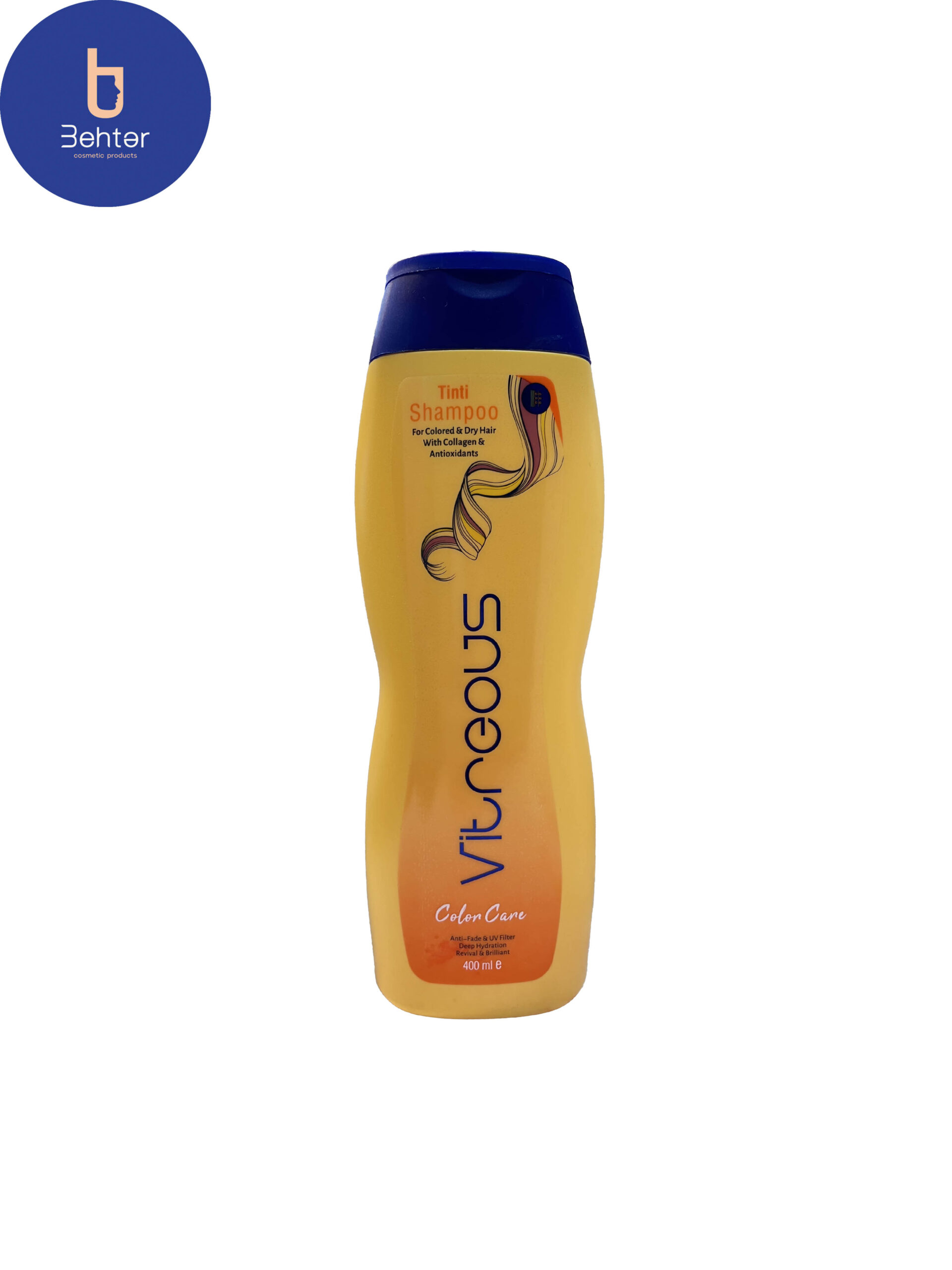 شامپو تین تی ویتروس مناسب موهای رنگ شده و خشک 400 میلTinti Vitros shampoo suitable for dyed and dry hair 400 ml