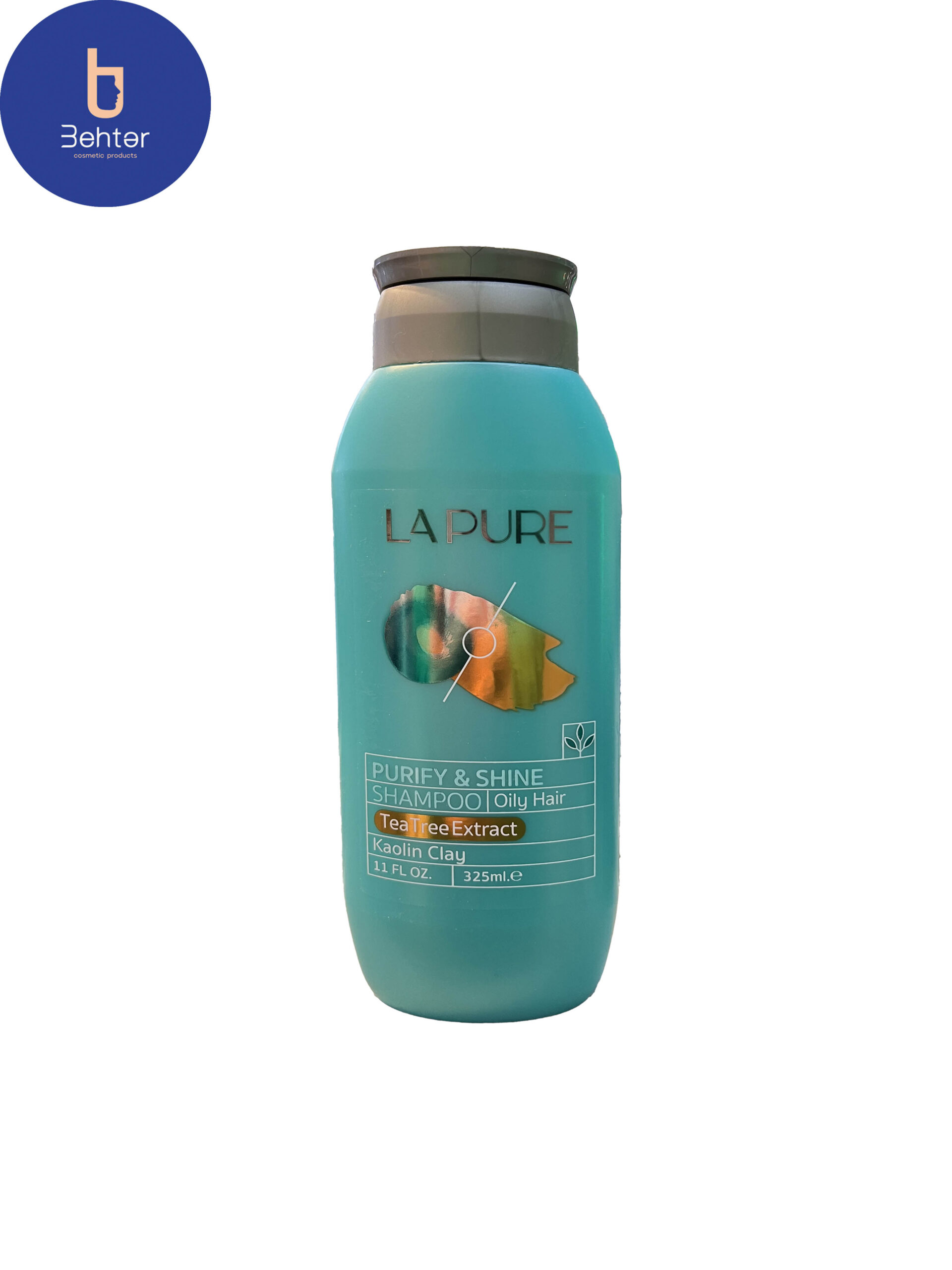 شامپو لپیور کنترل کننده چربی پوست سر حاوی روغن درخت چای 325 میل Lepior scalp oil control shampoo containing tea tree oil 325 ml