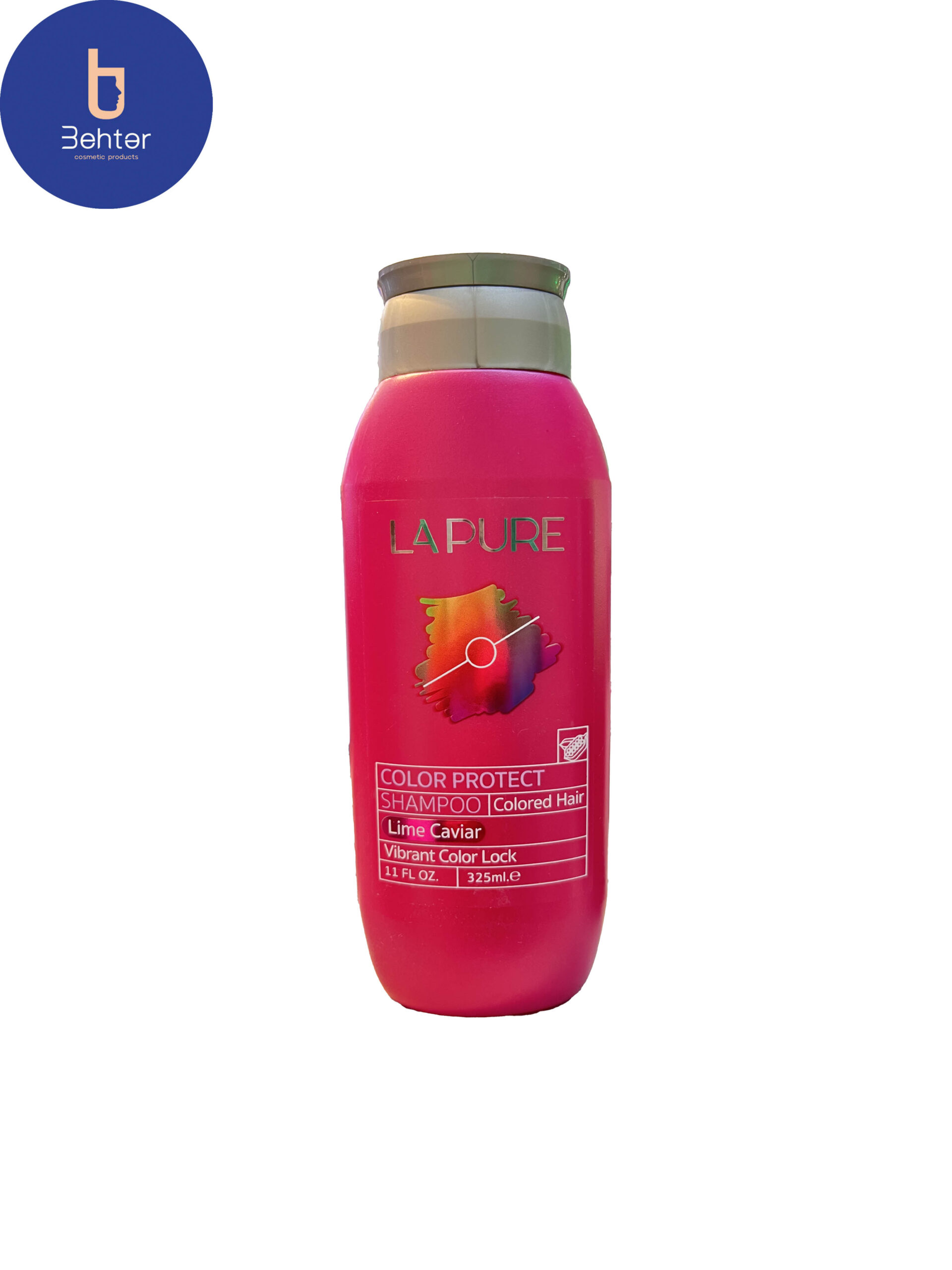 شامپو لپیور تثبیت کننده رنگ مو,موی رنگ شده حاوی عصاره لیموی خاویاری 325 میلLepior hair color stabilizing shampoo, dyed hair containing caviar lemon extract 325 ml