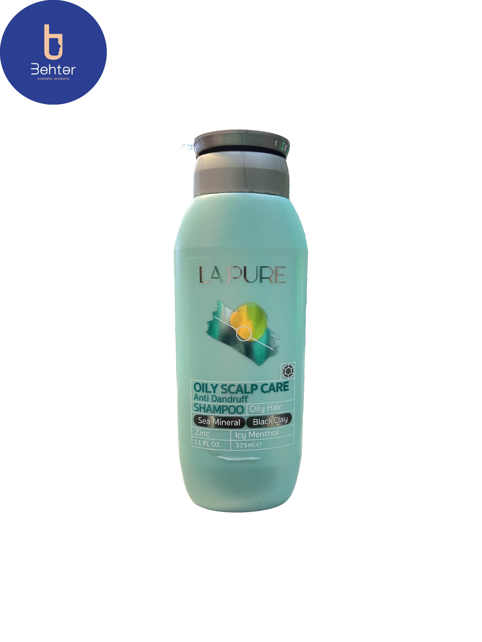 شامپو لپیور ضد شوره موی چرب تا معمولی حاوی رس سیاه 325 Lepior anti-dandruff shampoo for oily to normal hair containing black clay 325 ml