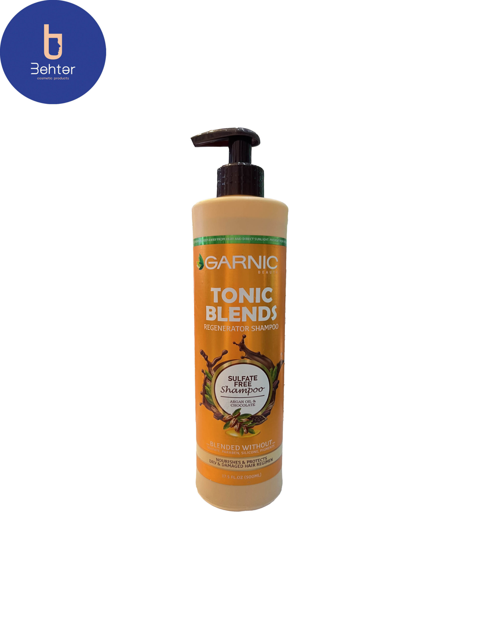 شامپو مو گارنیک مناسب مو خشک و آسیب دیده حاوی روغن آرگان و شکلات 500میلGarnik hair shampoo suitable for dry and damaged hair containing argan oil and chocolate 500 ml