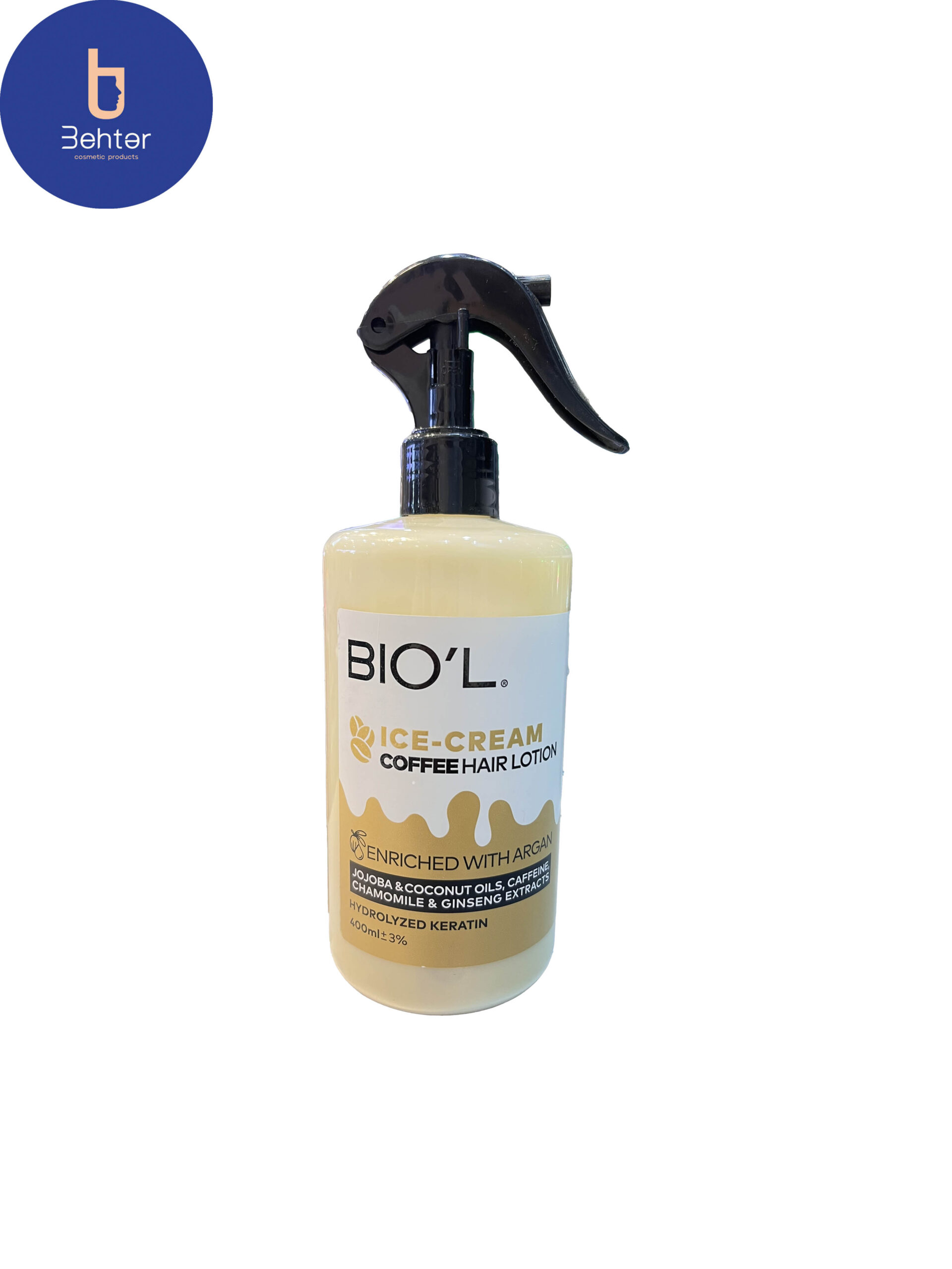 لوسیون مو بیول بدون آبکشی بستنی قهوه 400 میلی لیترBiol hair lotion without rinsing coffee ice cream 400 ml