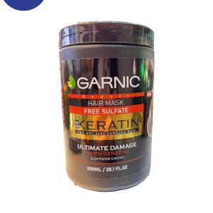 ماسک مو بدون سولفات گارنیک ترمیم کننده کراتین مدلULTIMATE DAMAGE حجم 800میلSulfate-free garnic keratin repairing hair mask, model ULTIMATE DAMAGE, volume 800 ml