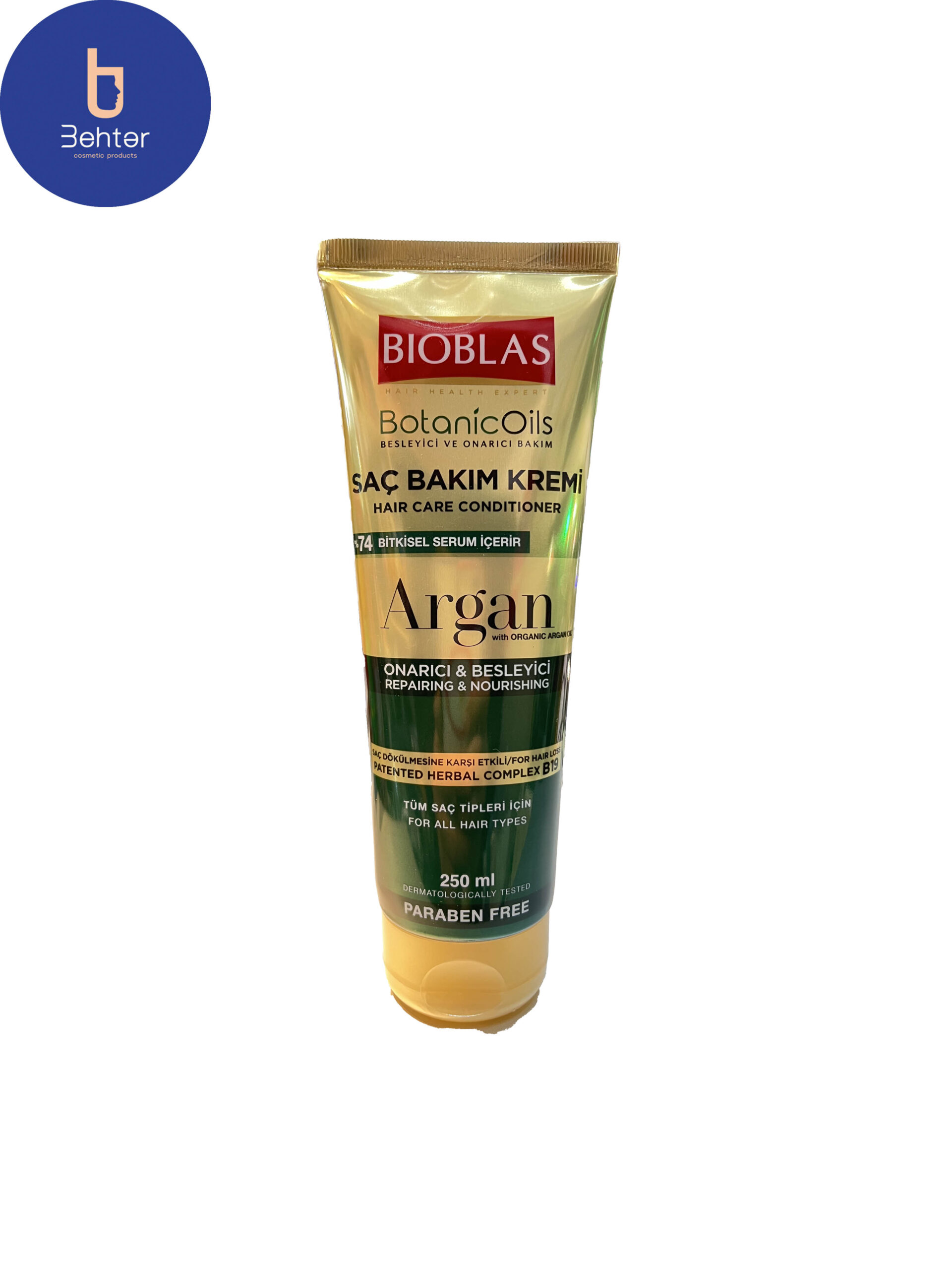 ماسک مو آرگان بیوبلاس ضد ریزش مدل Botanic Oils مناسب انواع مو حجم 250 میلAnti-falling Argan Bioblas hair mask, Botanic Oils model, suitable for all hair types, volume 250 ml