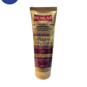 ماسک مو بیوبلاس ضدریزش حاوی کلاژن و کراتین انواع پوست 250 میل Anti-shedding bioblas hair mask containing collagen and keratin for all skin types 250 ml