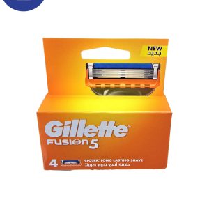 تیغ 4 عددی یدک ژیلت مدل Fusion 5مناسب اقایان4piece Gillette Fusion 5 spare razor suitable for men
