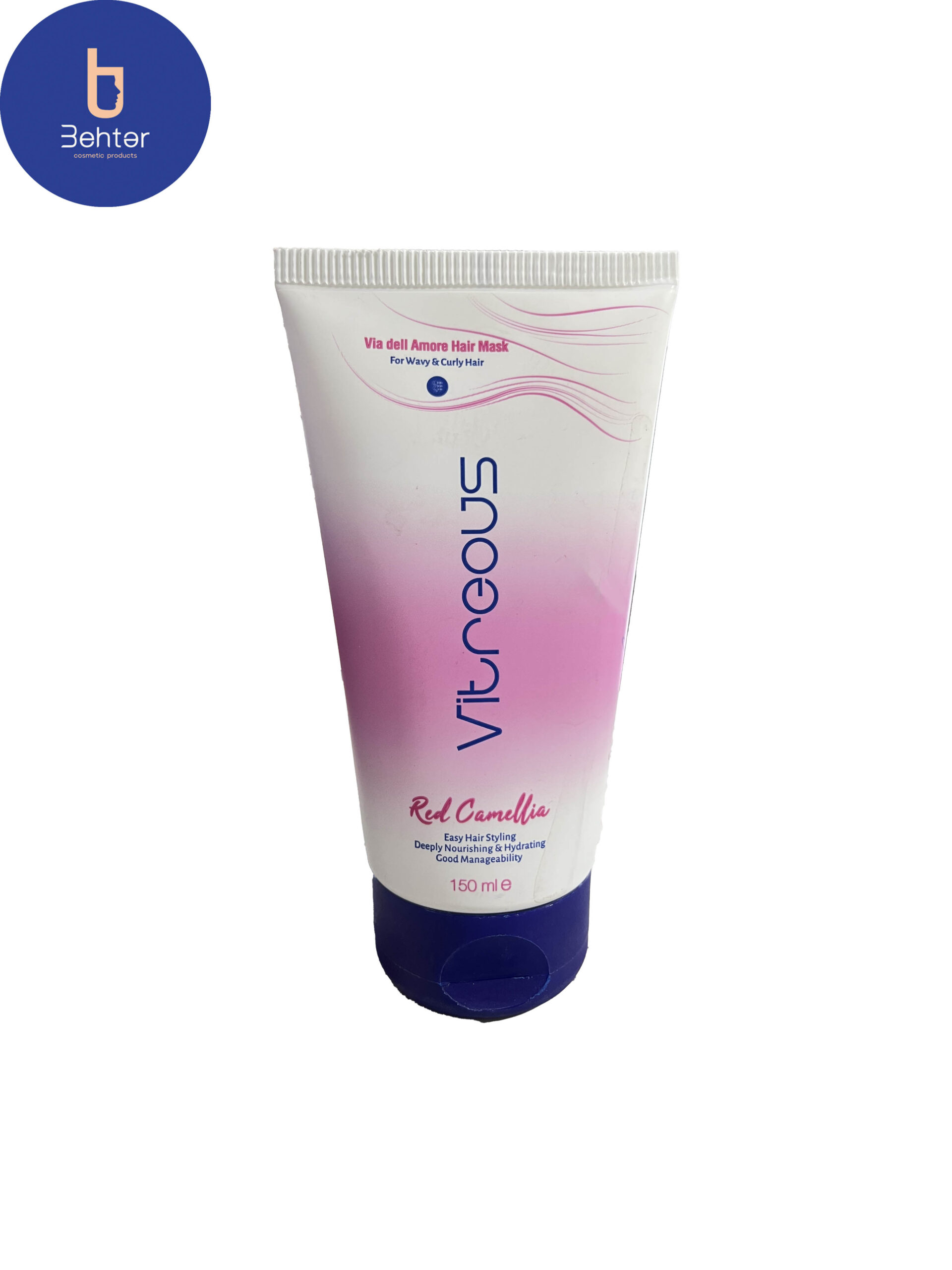 ماسک مو ویتروس مدل VIA DELLمناسب موهای فر و مجعدحجم 150 میلVitros hair mask, VIA DELL model, suitable for curly and curly hair, volume 150 ml