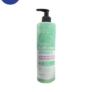 ماسک مو بیول مدل ALOE VERA EXTRACT مناسب موهای موی خشک و وز 500 میل BIOL hair mask, ALOE VERA EXTRACT model, suitable for dry and frizzy hair, 500 ml