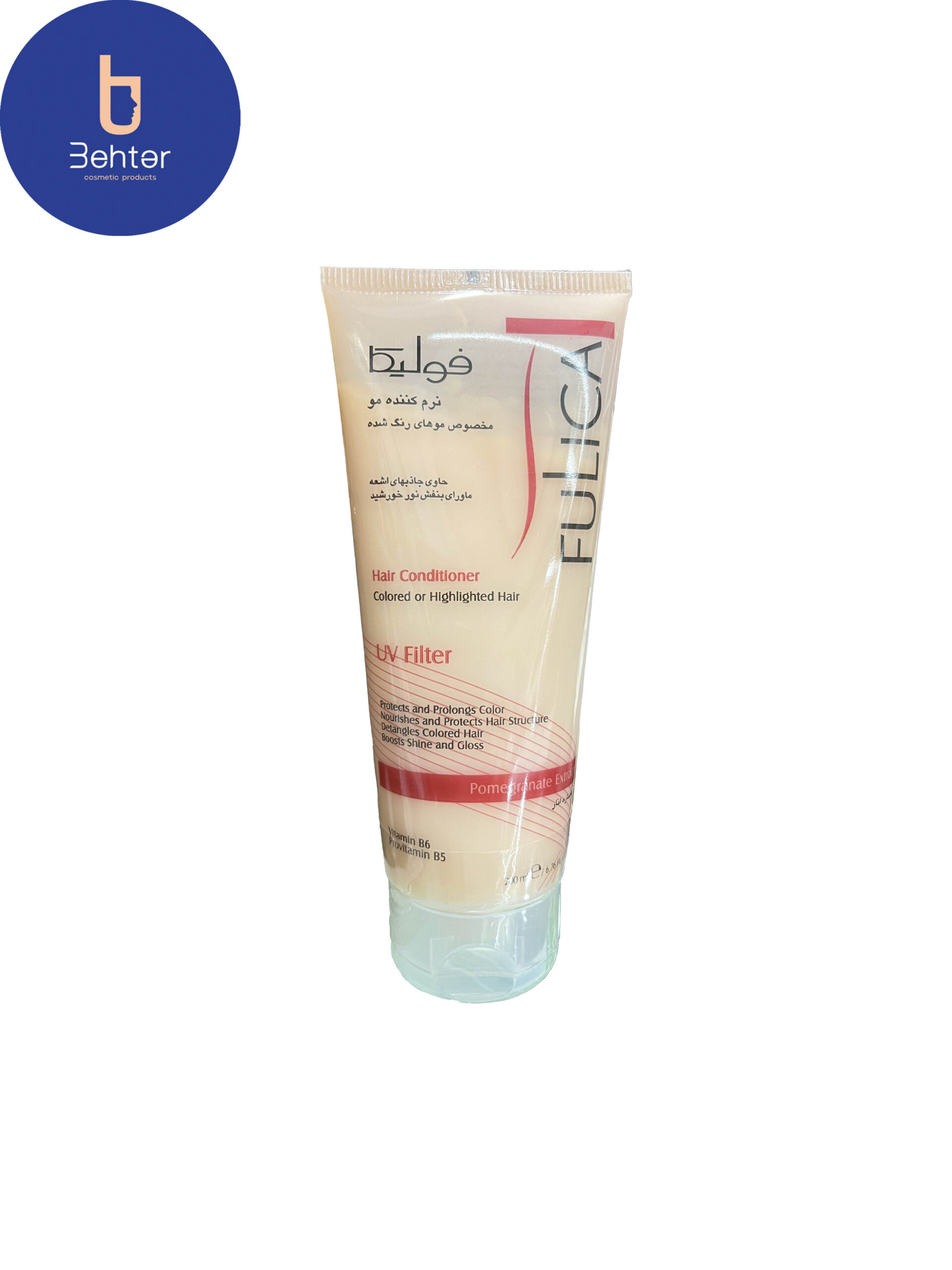 نرم کننده مو فولیکا موهای رنگ شده ۲۰۰ میلFulica  hair conditioner for dyed hair 200 ml