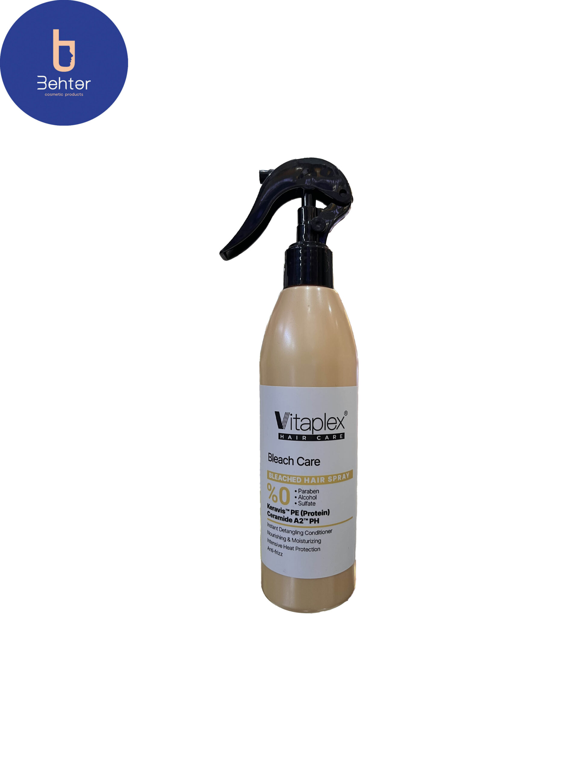 اسپری ویتاپلکس نرم کننده و ترمیم کننده منو مناسب موهای دکلره شده واسیب دیده  300 میل Vitaplex softening and repairing menu spray suitable for bleached and damaged hair 300 ml