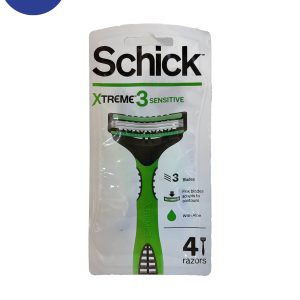 خودتراش شیک مدل اکستریم 3 لبه مناسب مردان بسته چهار عددی self-shaver schick extreme model, 3 edges, suitable for men, 4 packs