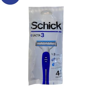 خودتراش شیک مدل اگزکتا 3 لبه مناسب مردان بسته 4 عددی self-shaving schick model Execta 3 suitable for men, pack of 4