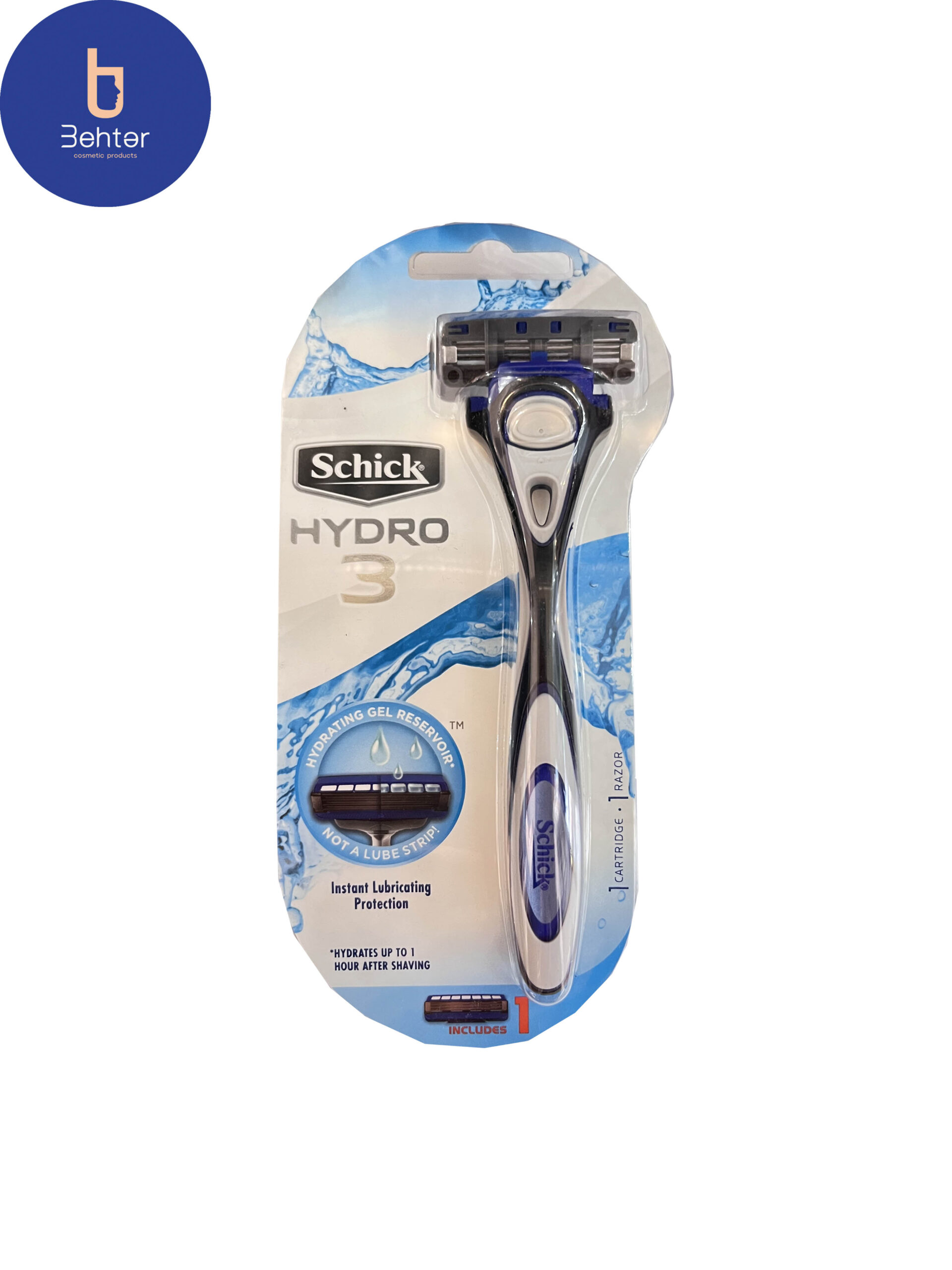خودتراش شیک مدل Hydro 3مناسب مردان بسته بندی یک عددی self-shaving schick Hydro 3 model , suitable for men, single pack