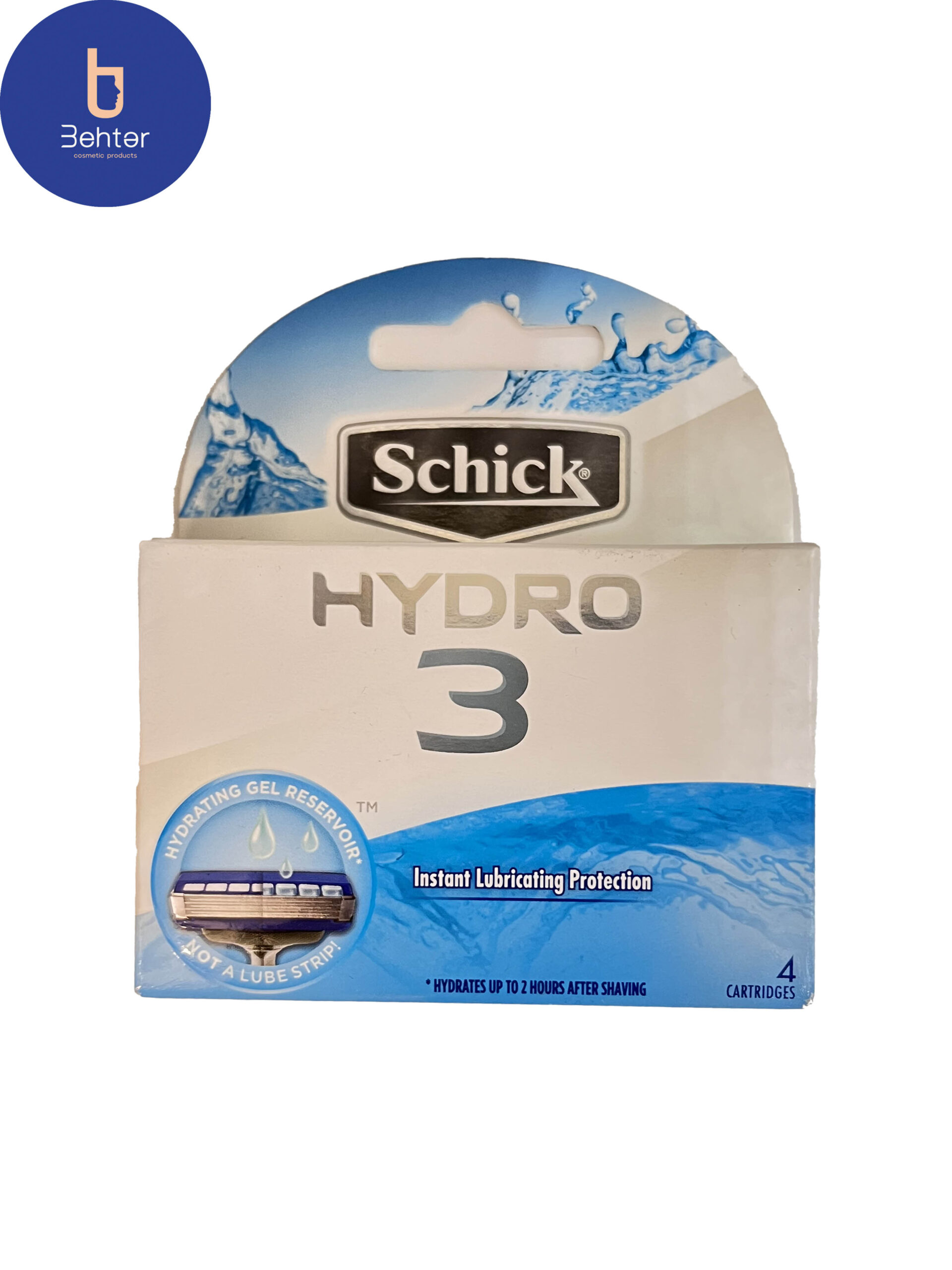 تیغ یدک اصلاح شیک مدل Hydro 3 بسته 4 عددی Stylish spare shaving razor model Hydro 3, pack of 4 pieces