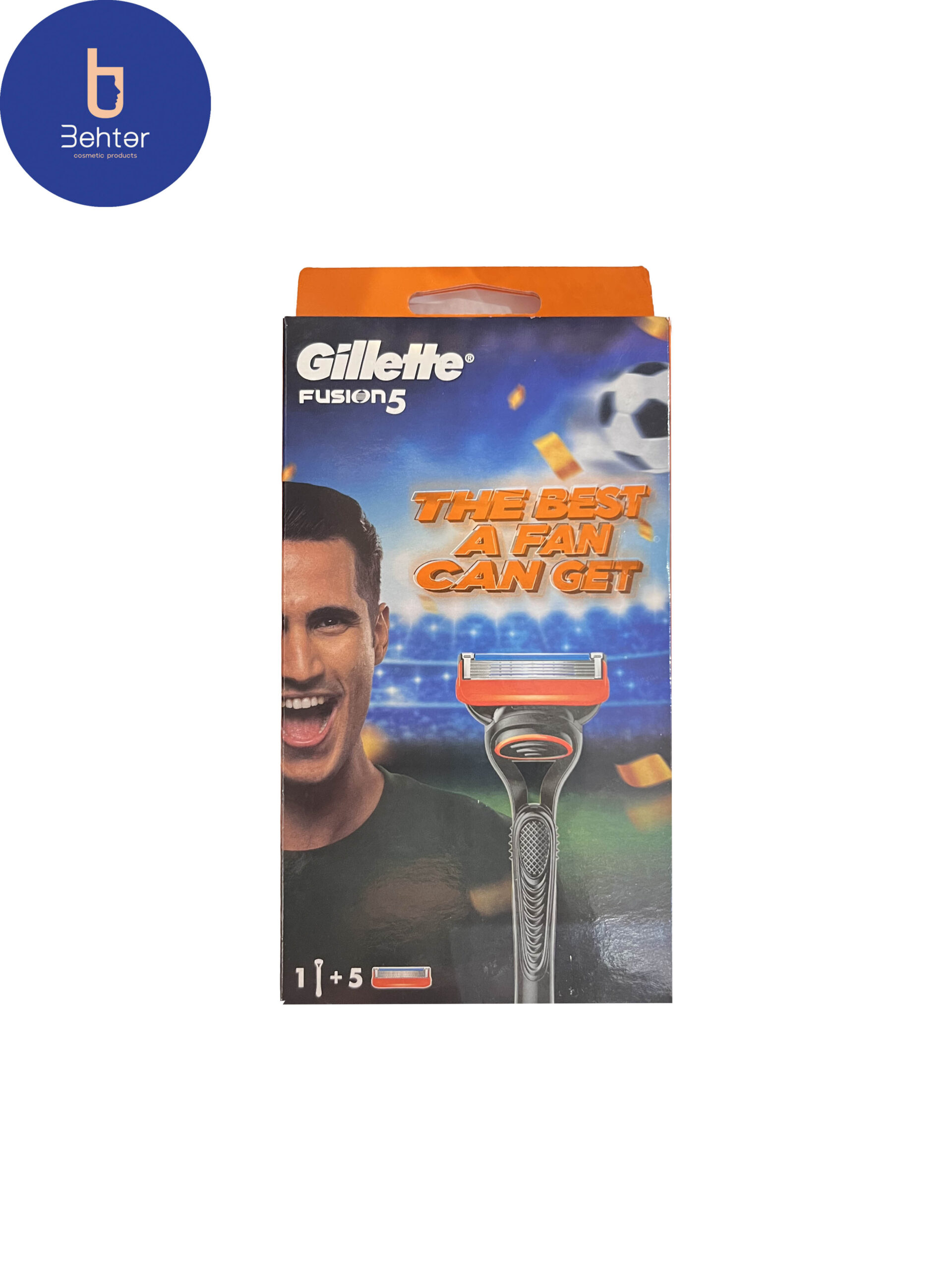 تیغ اصلاح فیوژن مدل THE BEST A FAN CAN GET به همراه 5 یدک   self shaver gillette fusion5 model suitable for men 5spare parts