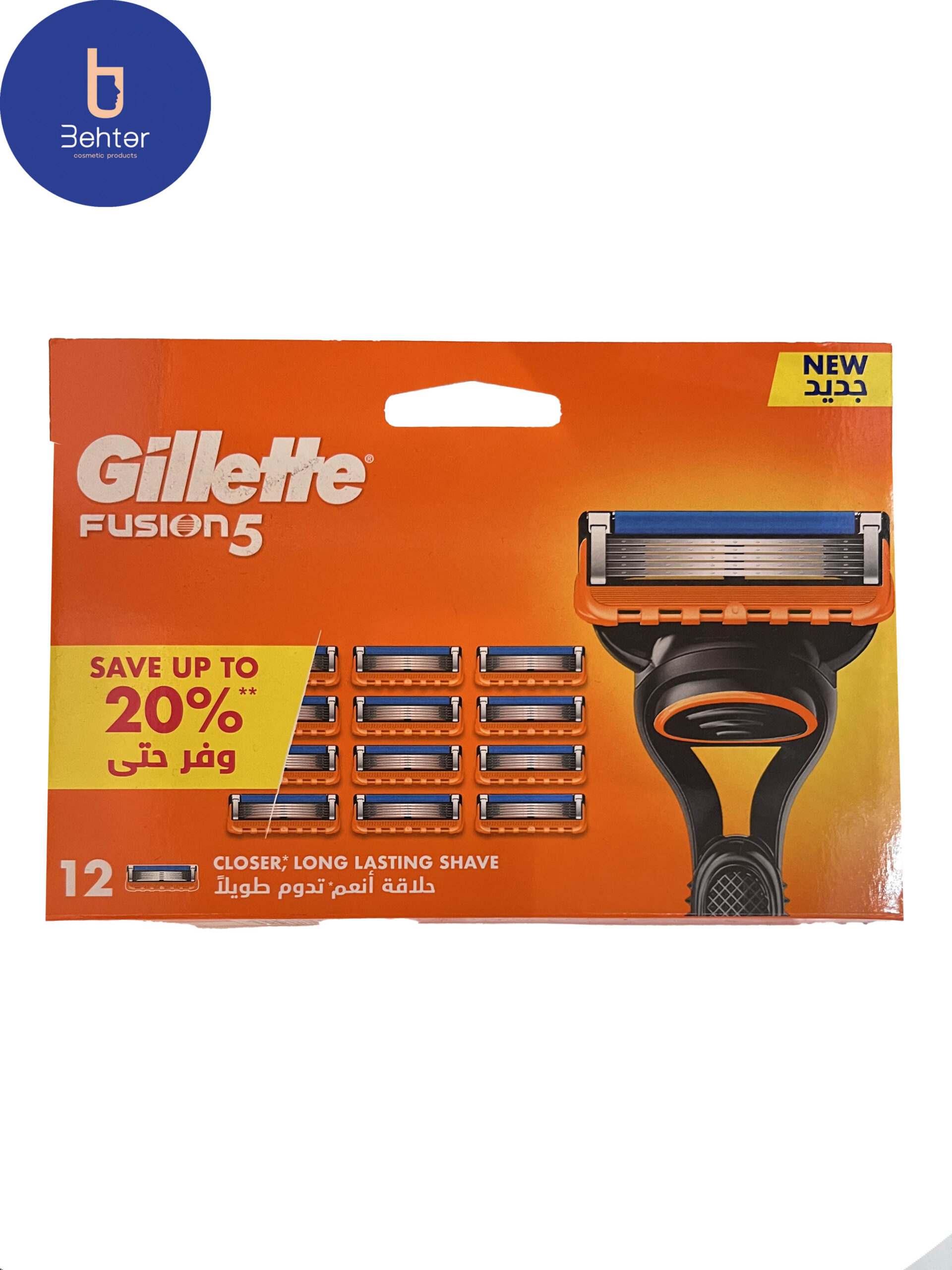 تیغ یدک ژیلت مدل FUSION5 بسته 12عددی مناسب اقایان Gillette FUSION5 spare shaver, pack of 12 suitable for men