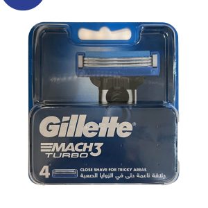تیغ یدک ژیلت مدل MACH 3 TURBO بسته 4 عددی Gillette spare razor MACH 3 TURBO model, pack of 4