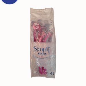 خودتراش  ژیلت مدل  Simply Venus basicصورتی بسته 4عددیGillette shaver, Simply Venus basic model, pink, pack of 4