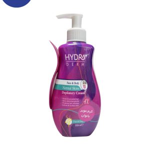 کرم موبر صورت و بدن بانوان مناسب پوست های معمولی هیدرودرم330میل  Hydroderm facial and body hair removal cream for women, suitable for normal skin, 330 ml
