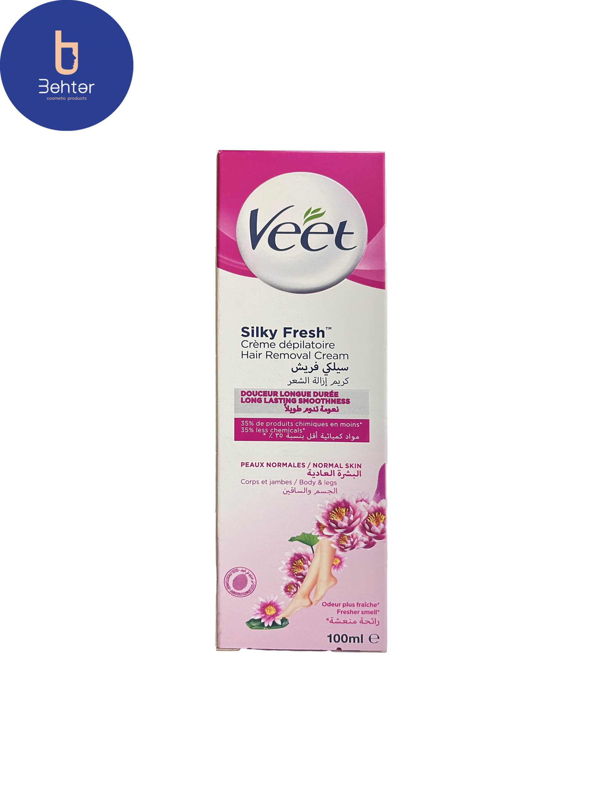 کرم موبر ویت مناسب پوست نرمال 100میل  haire removal cream veet suitable for normal skin 100 ml