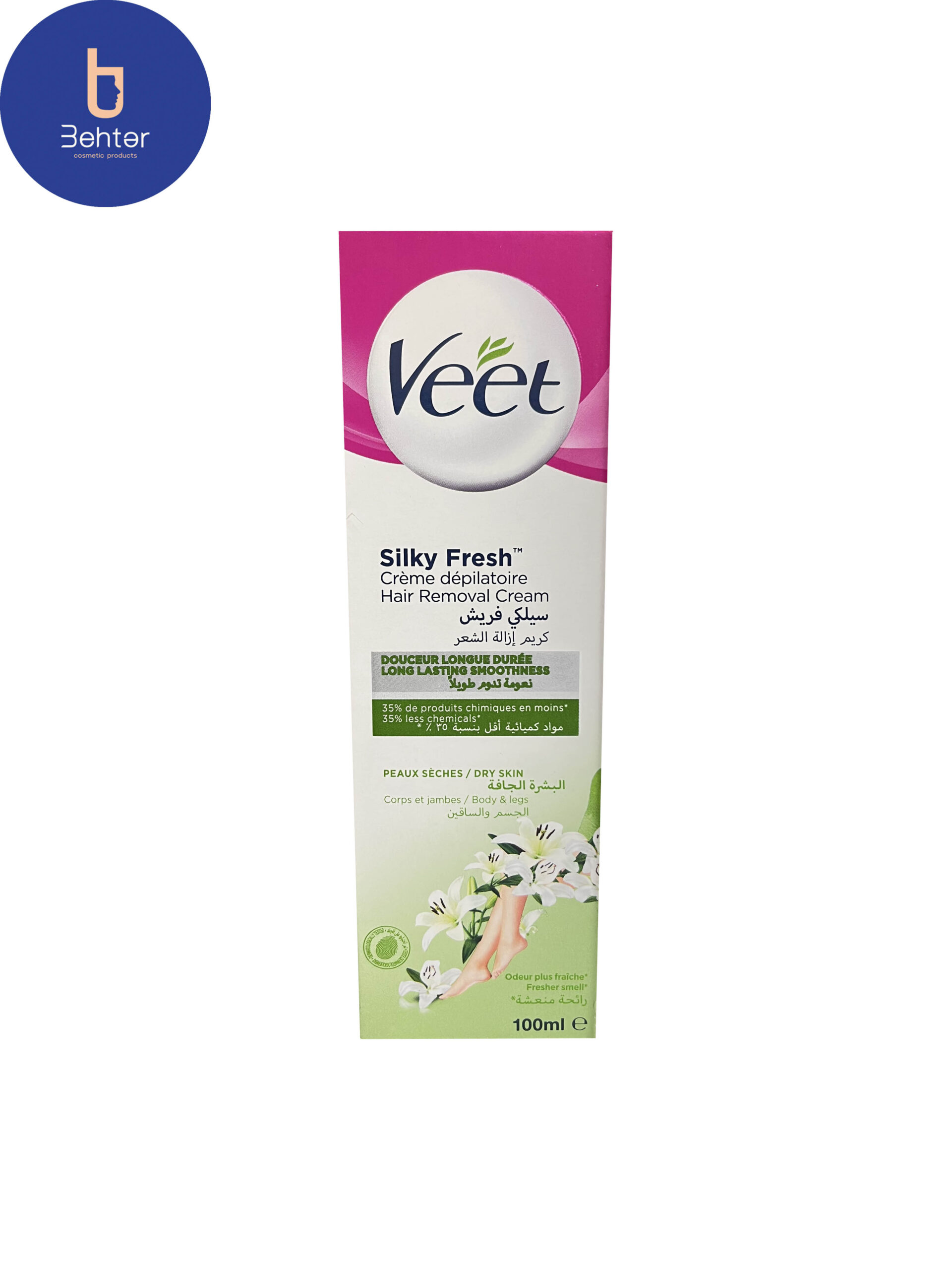 کرم موبر ویت مخصوص پوست خشک100میل haire removal cream veet for dry skin 100 ml