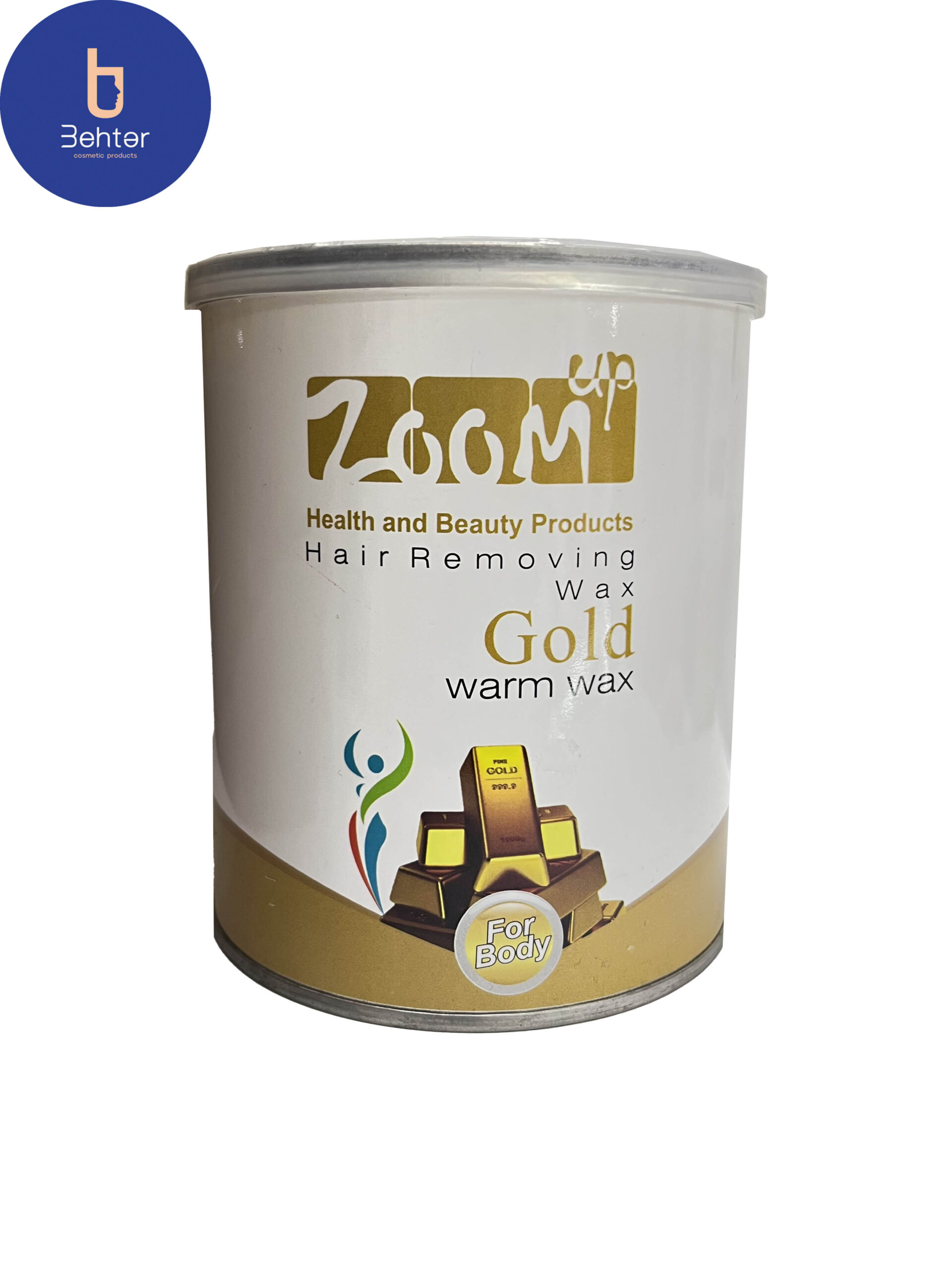 موم اپلاسیون کنسروی زوم اپ مدل طلا حجم 800 گرم haire remover wax zoom up , golden model, volume 800 gr